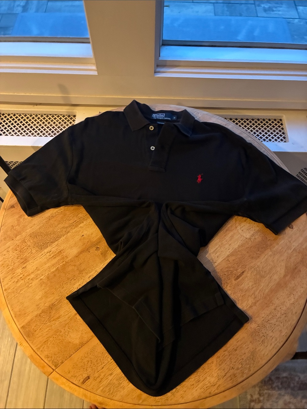 Vintage Polo by Ralph Lauren Black Polo with Red Pony Embroidery